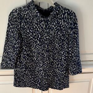 J. McLaughlin Blue and Green Patterned Top